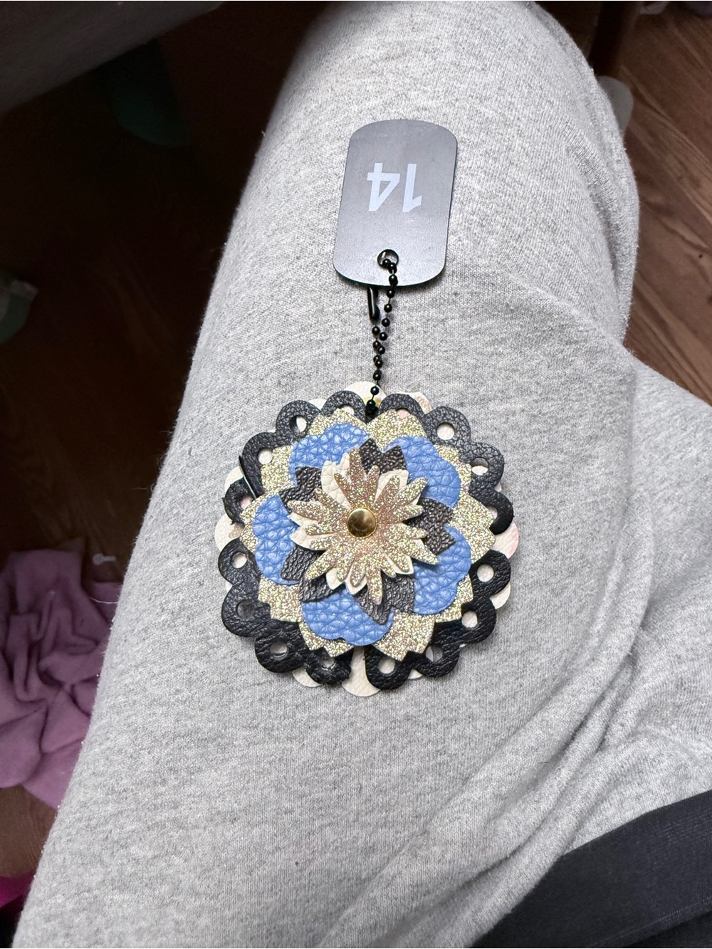 Handmade Floral Bag Charm